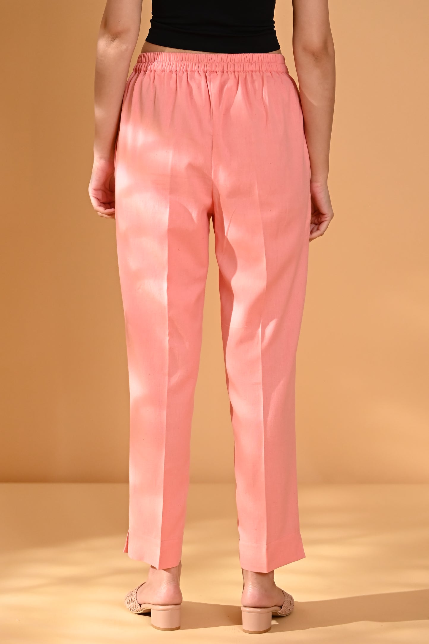 Elan Straight Fit Trouser- Pink