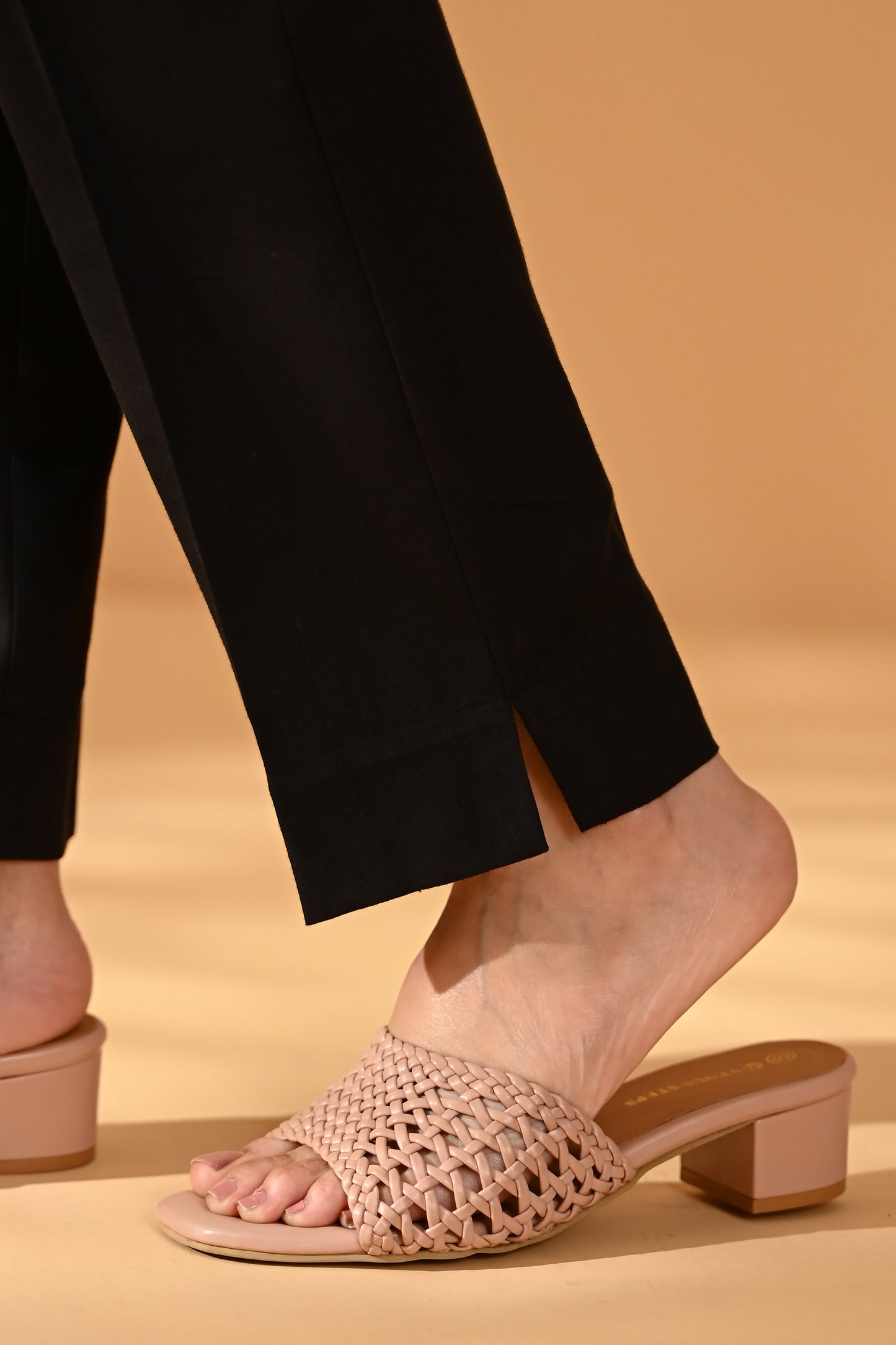 Elan Straight Fit Trousers- Black
