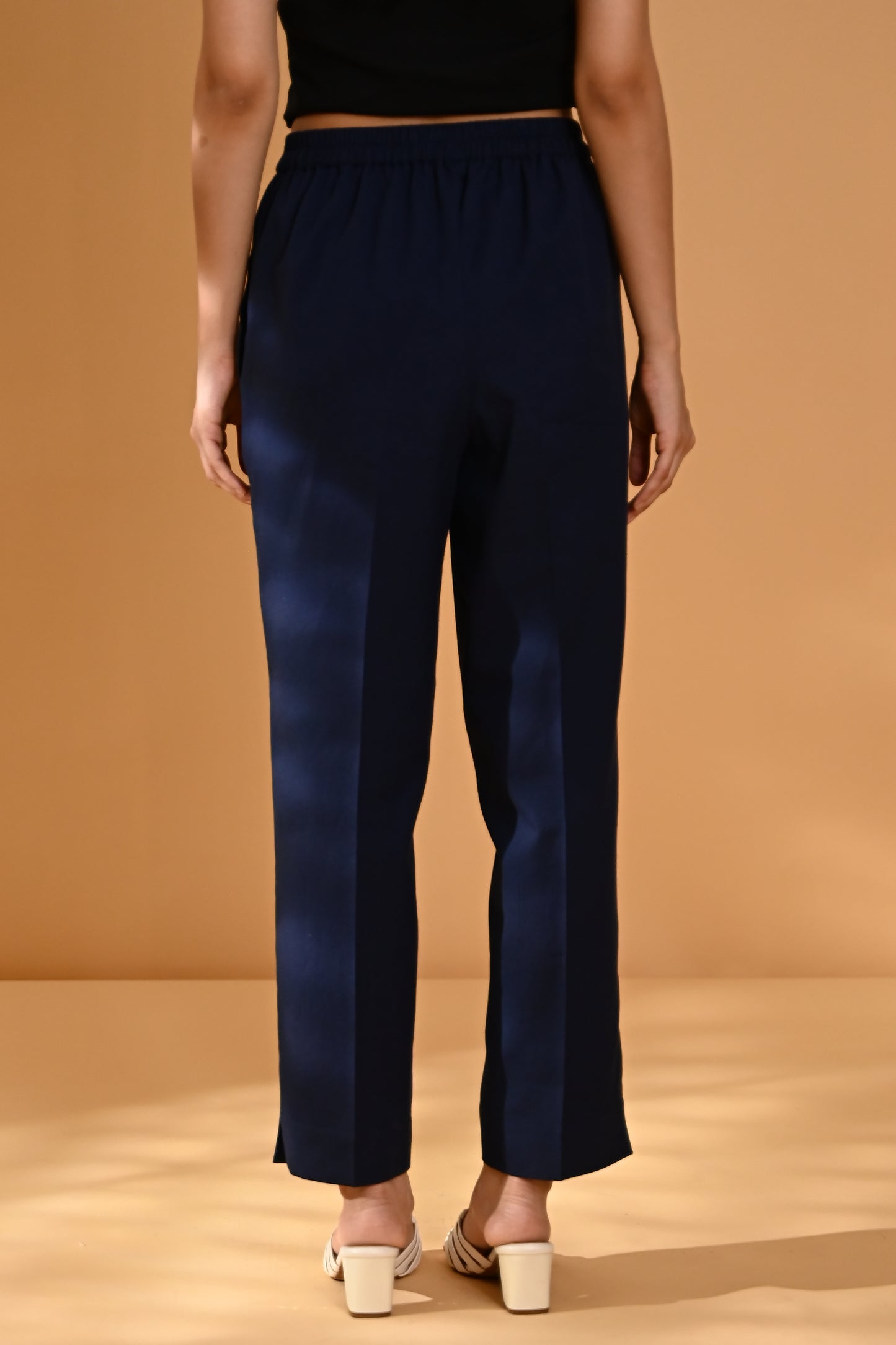 Elan Straight Fit Trouser- Navy Blue