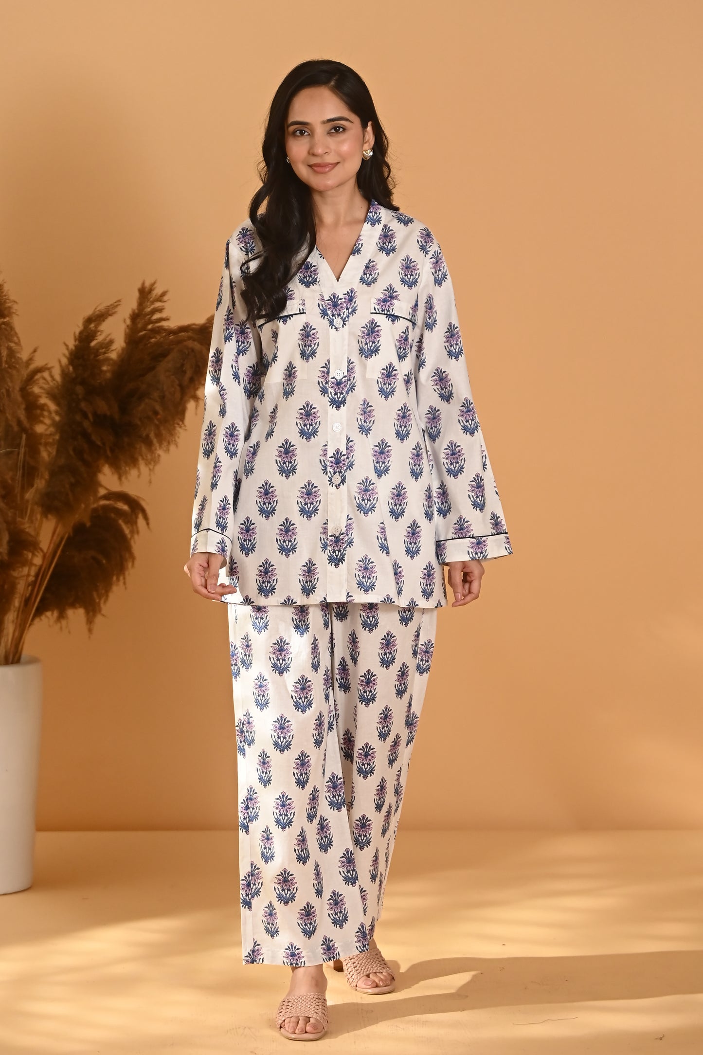 Nadira Night Suit- Blue