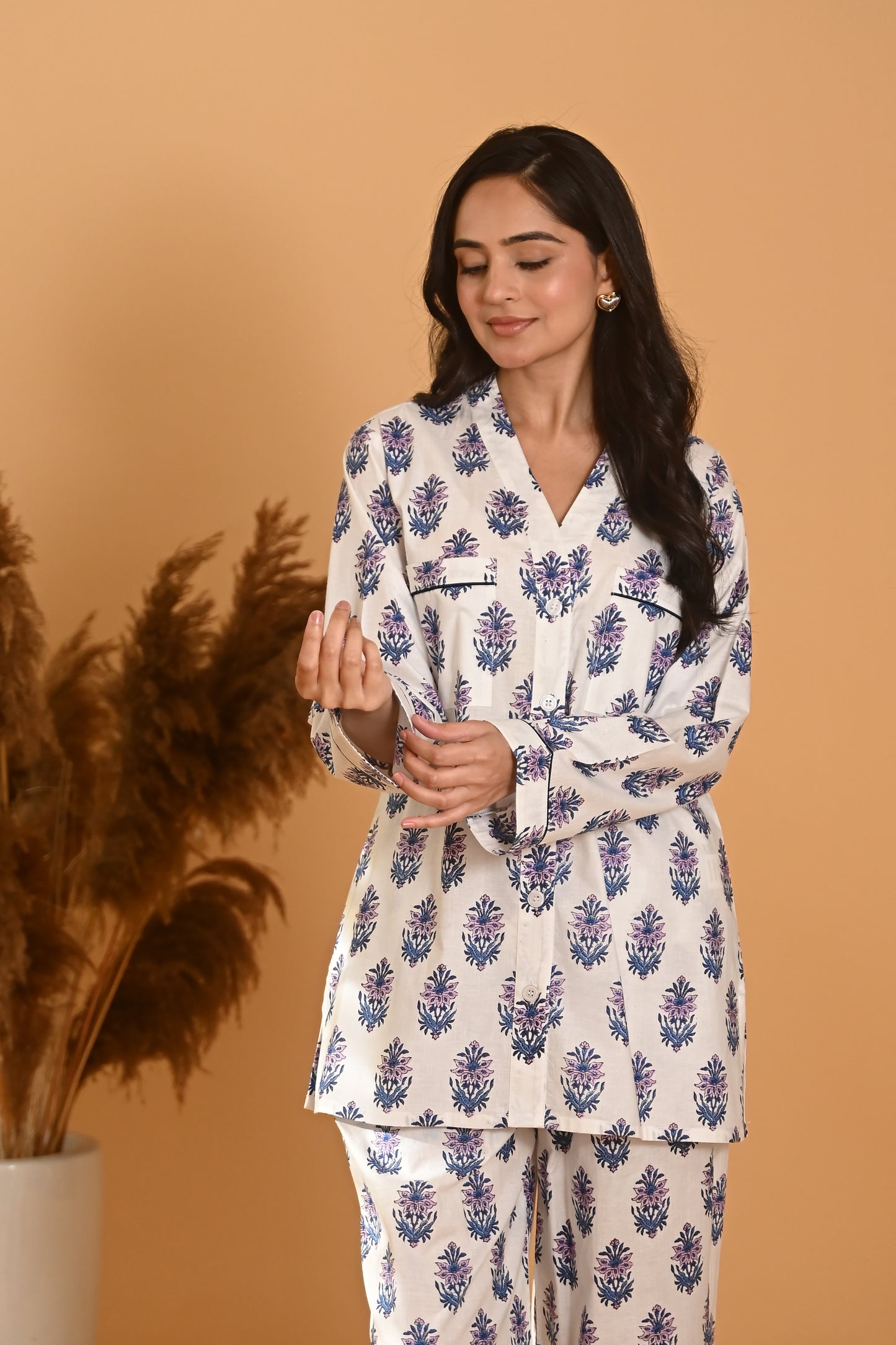 Nadira Night Suit- Blue