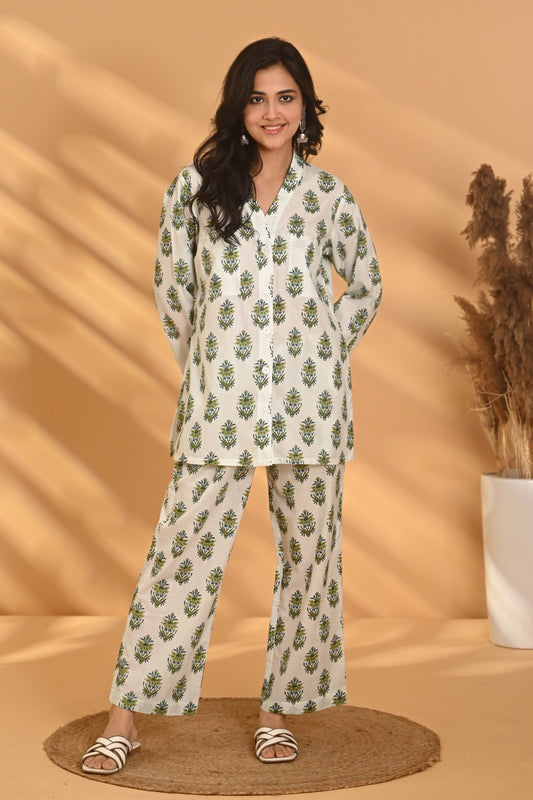 Nadira Night Suit- Green