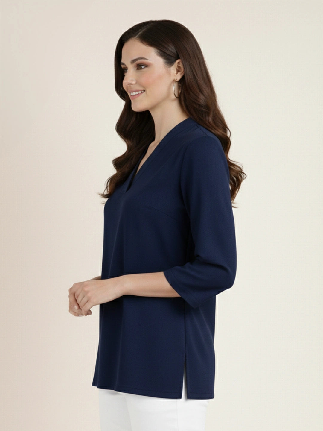 Luna Short Kurta Top - Royal Blue