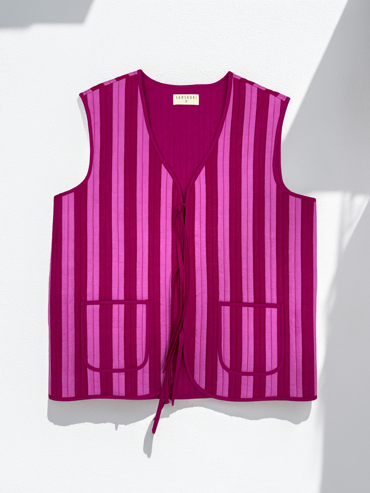 Rose Blossom Quilted Vest Jacket