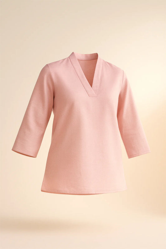 Luna Short Kurta Top - Pink