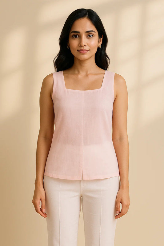 Aeris Sleeveless Top- Pastel Pink