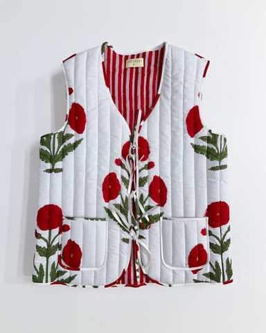 Vermilion Quilted Vest