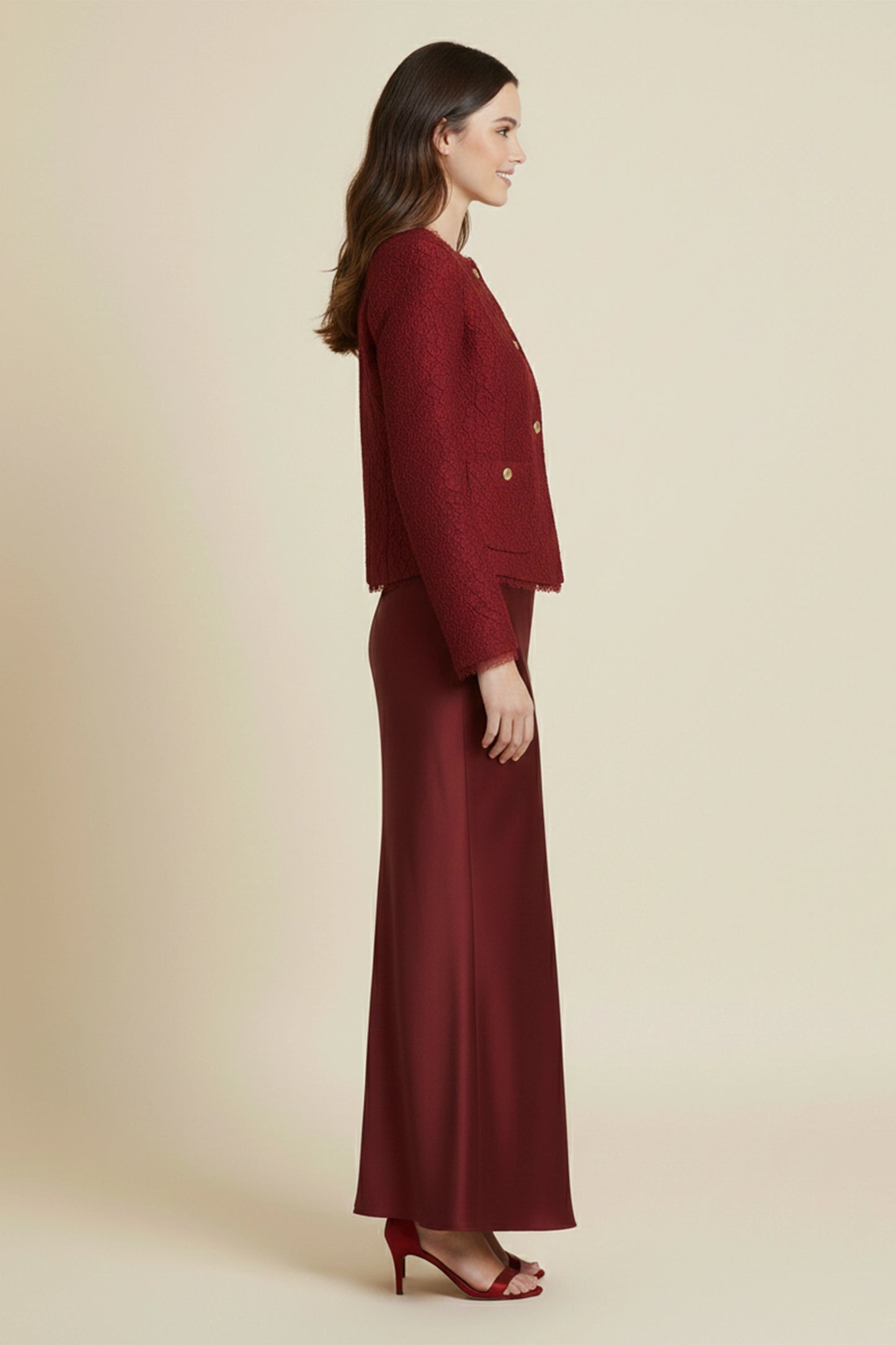 Arabella Lace Jacket - Red