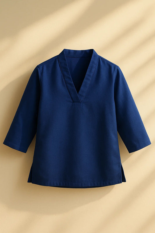 Luna Short Kurta Top - Royal Blue