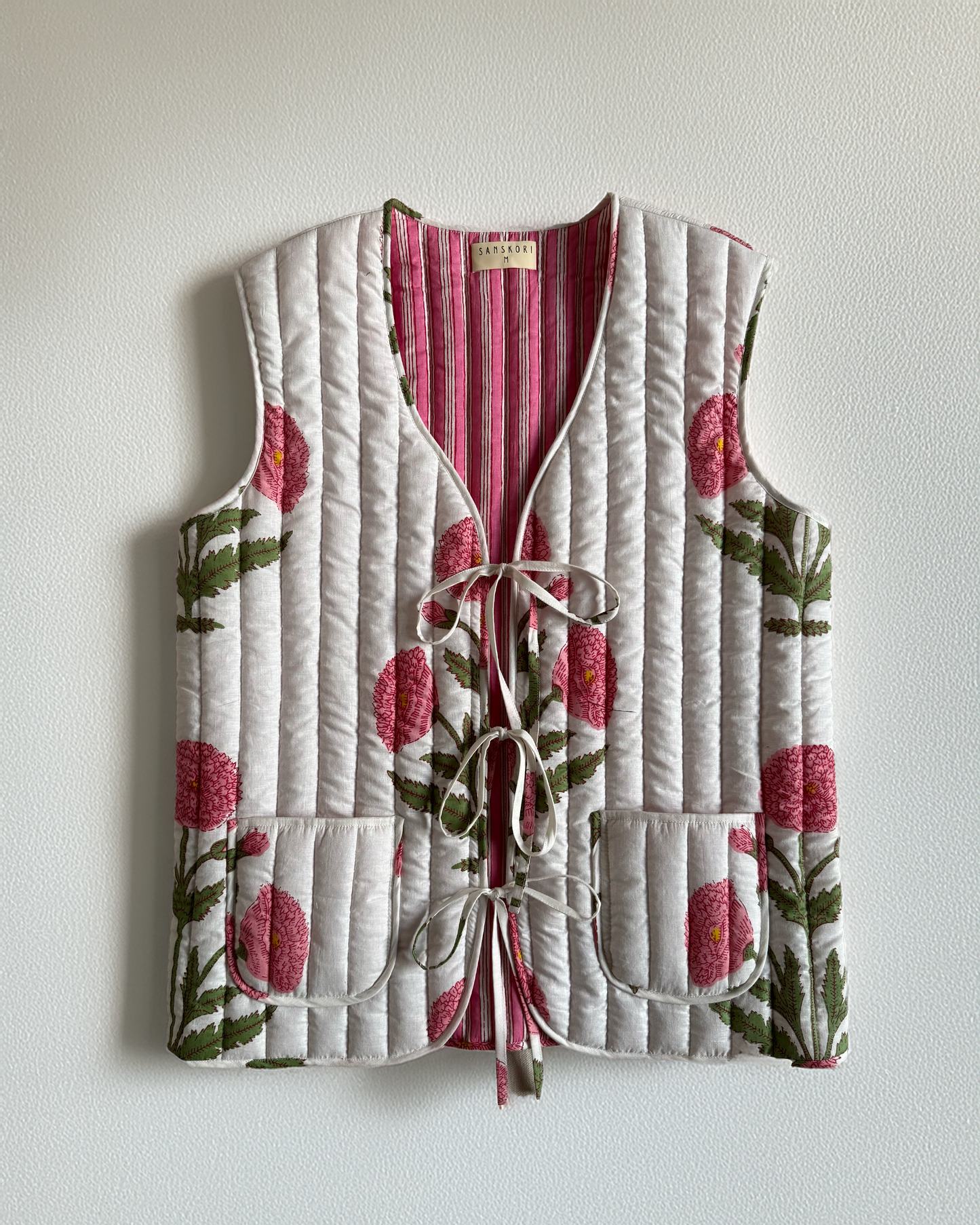 Pink Carnation Quilted Vest
