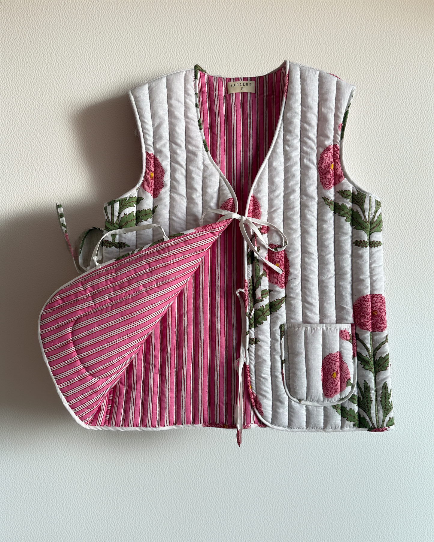 Pink Carnation Quilted Vest