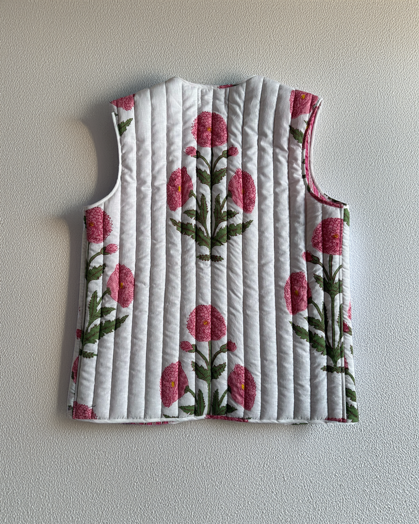 Pink Carnation Quilted Vest