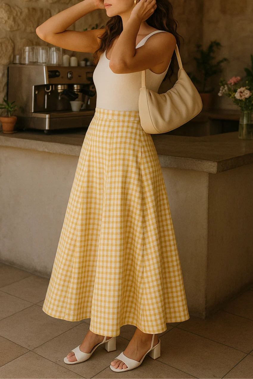 Mimosa Frill Maxi Skirt