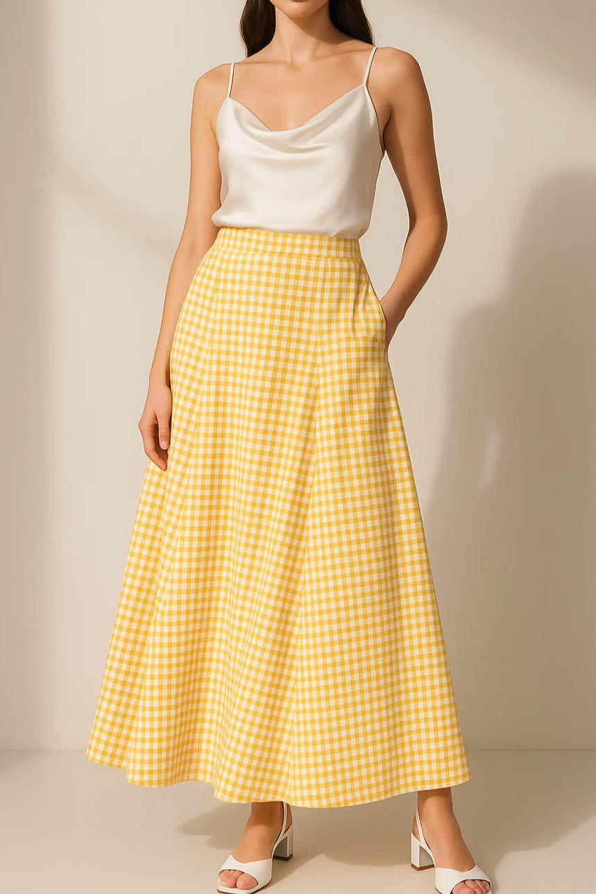 Mimosa Frill Maxi Skirt