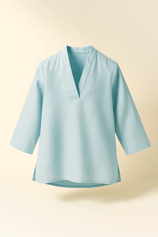 Luna Short Kurta Top - Blue