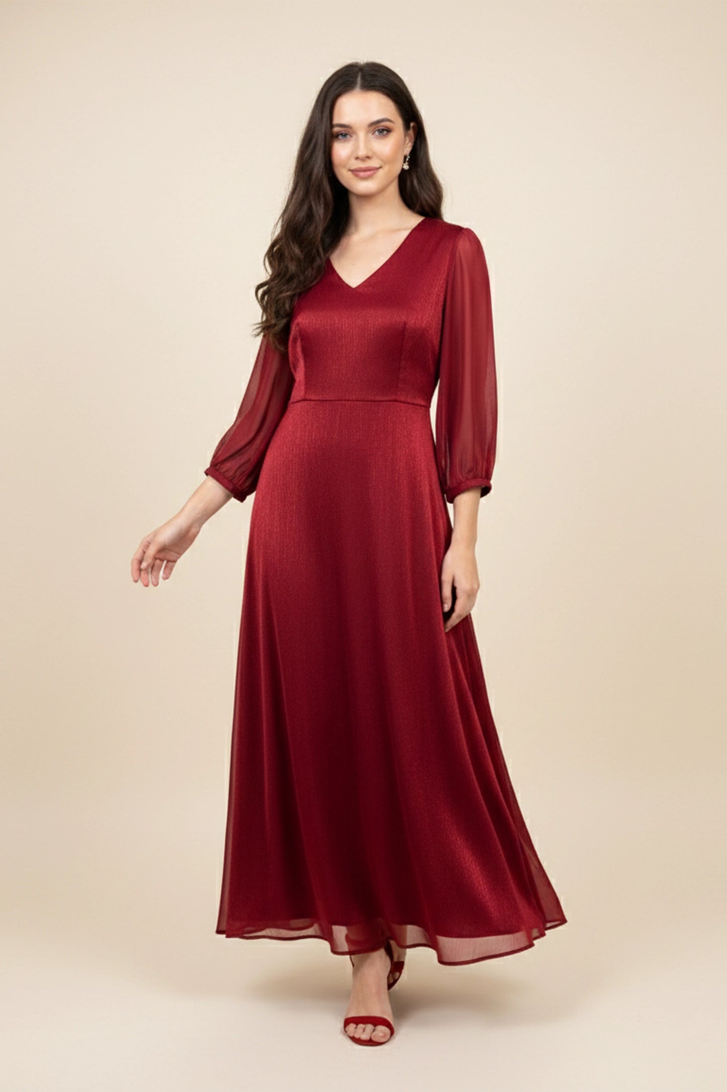 Florentine Shimmer Midi Dress