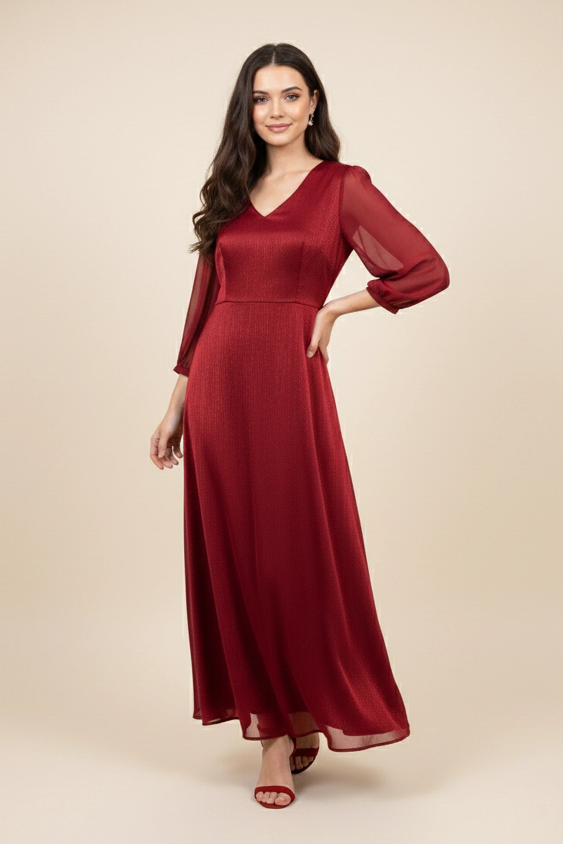 Florentine Shimmer Midi Dress – SANSKORI
