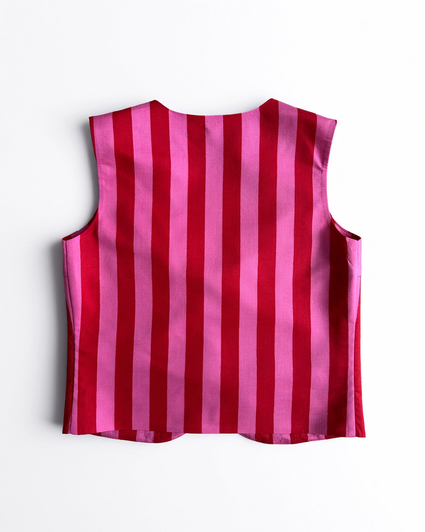 Pink Stripes Vest Top