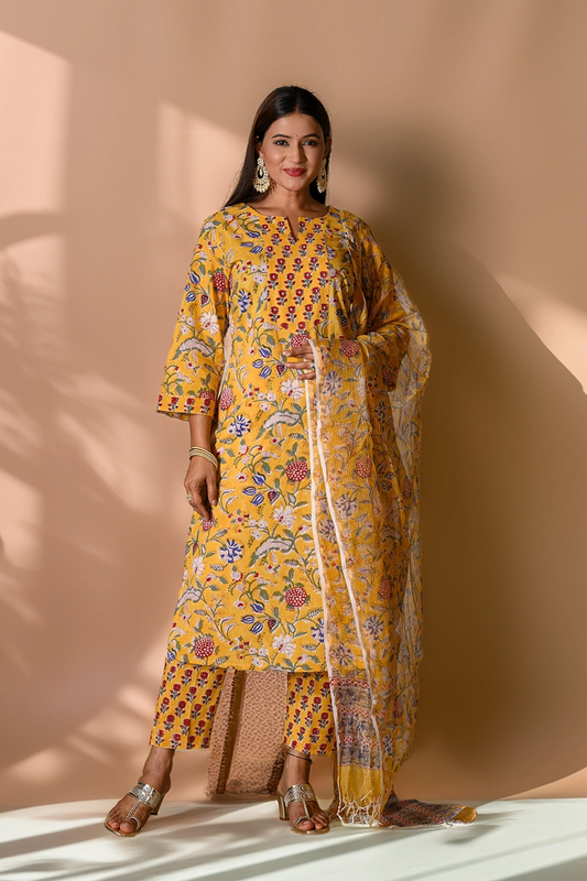 Sunset Yellow Suit Set